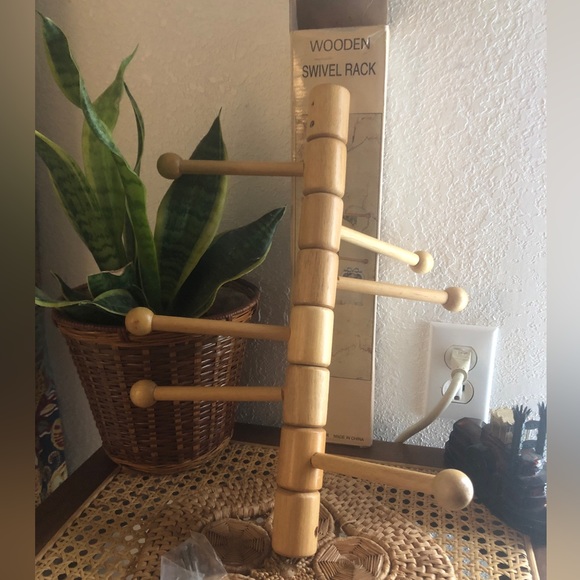 Unique Vintage Wooden Swivel Rack - Picture 3 of 13